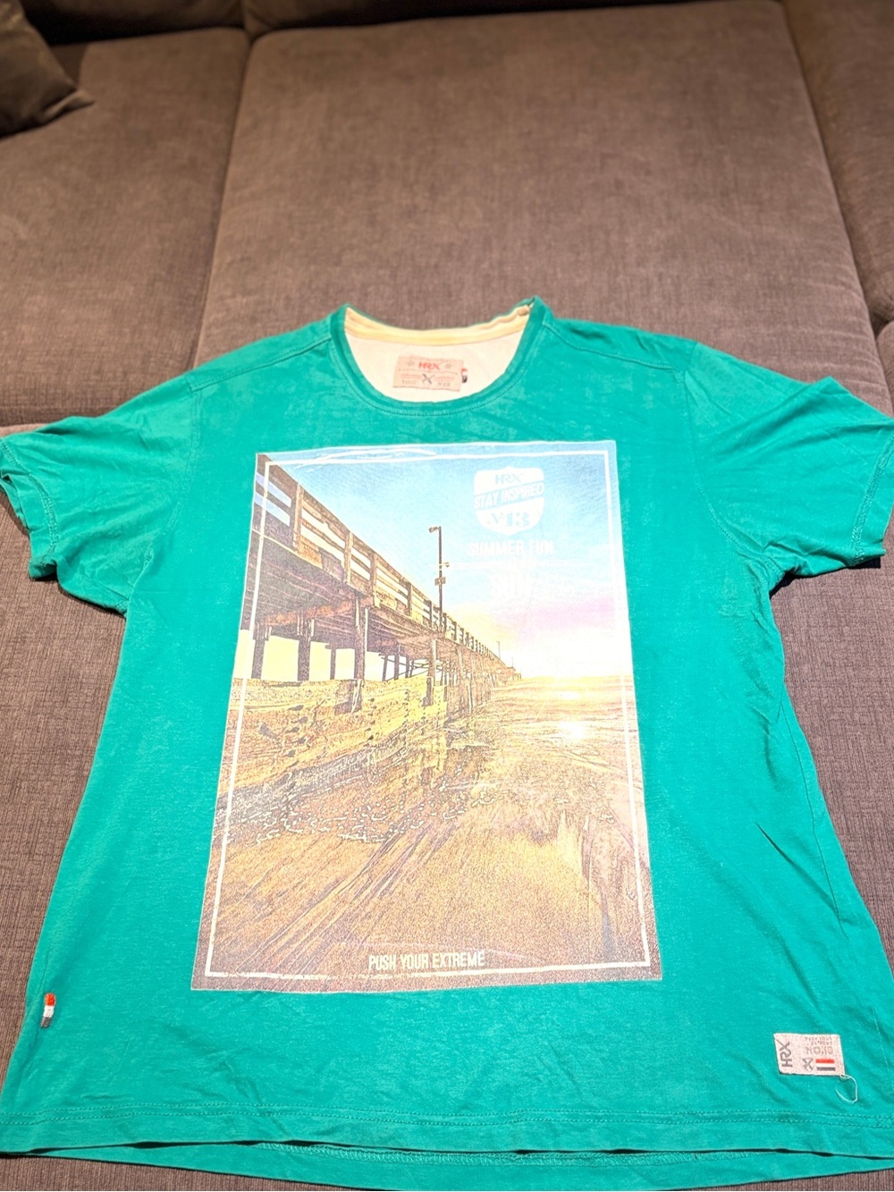 Older HRX Men’s Teal Short-Sleeve Graphic T-shirt